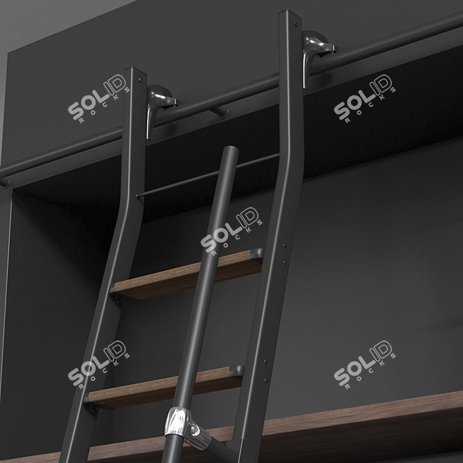 Versatile Ladder & Bookshelf 3D model image 4