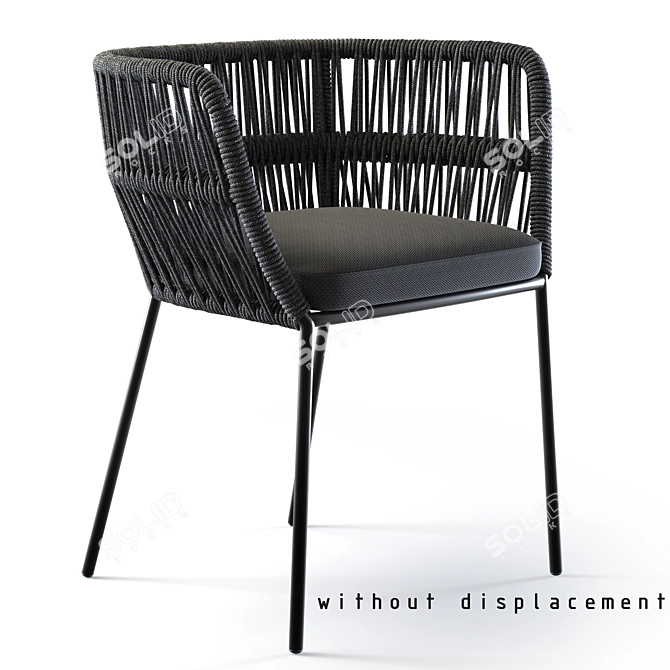 Contemporary Cliff Dining Armchair 3D model image 4