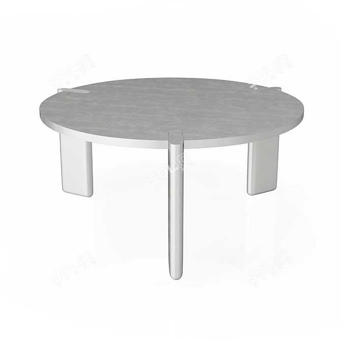 Sleek Aluminum DVN Table 3D model image 1