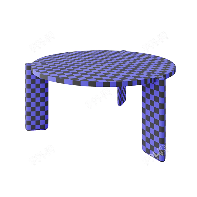 Sleek Aluminum DVN Table 3D model image 4