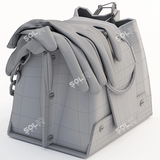 Yuzefi Navy Delila Mini Bag (13x17.5x12.5 cm) 3D model image 5