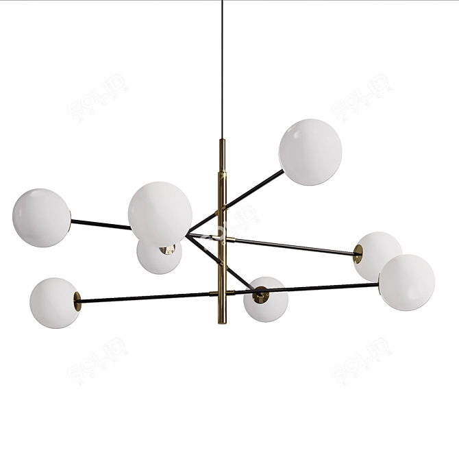 Sleek Modern Pendant Light 3D model image 1