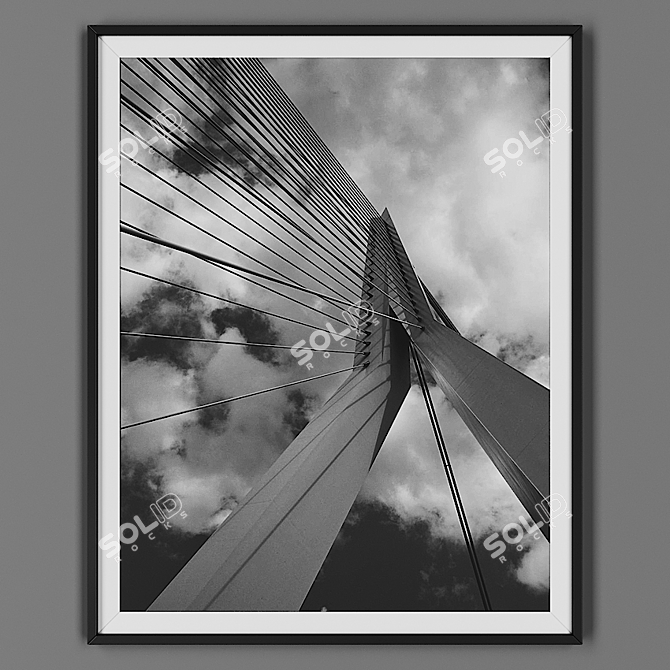 Black Framed Picture 00032-16 3D model image 1