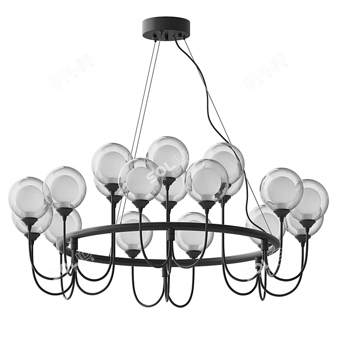 Modern Dual Shade Pendant - Bremen 3D model image 1