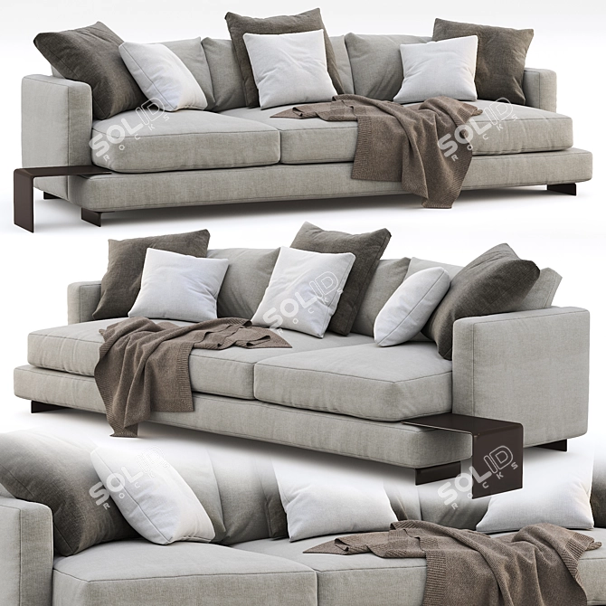 Luxurious Flexform Long Island Sofa 3D model image 1