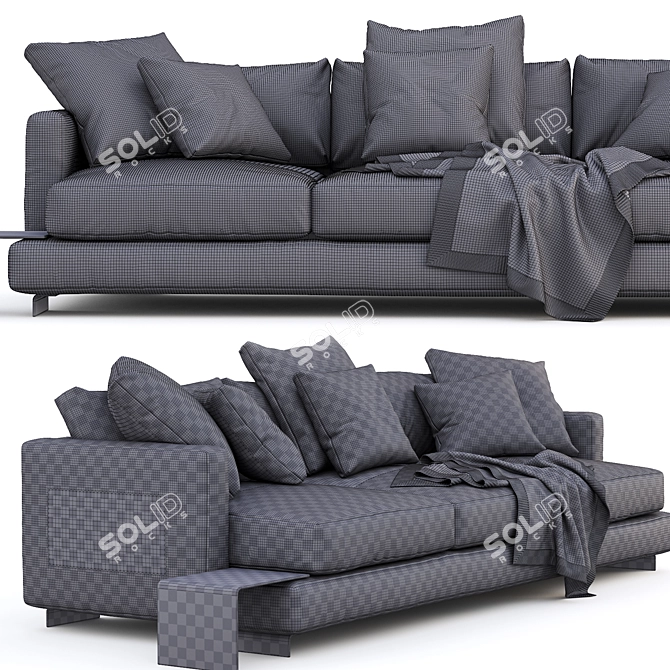 Luxurious Flexform Long Island Sofa 3D model image 5