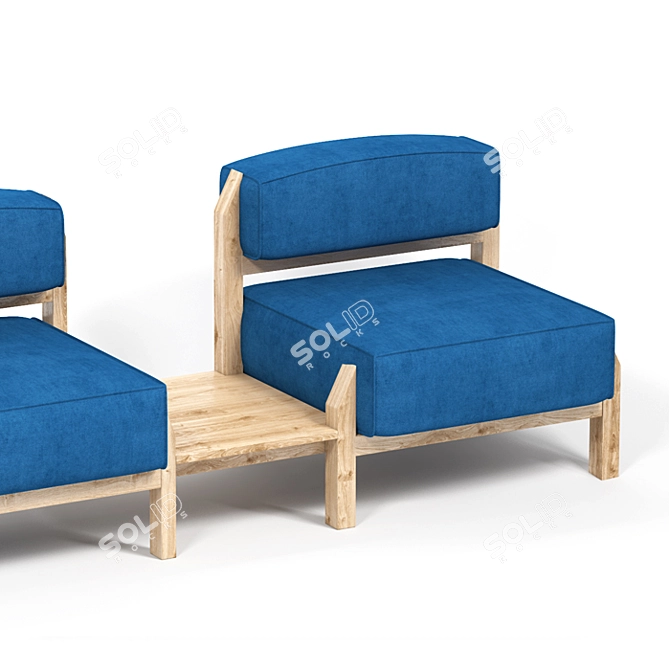 Modular T-Block Furniture Collection 3D model image 3