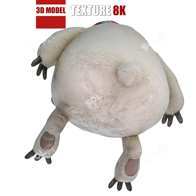 Arctic Charm: Lifelike Toy Polar Bear 3D model image 2