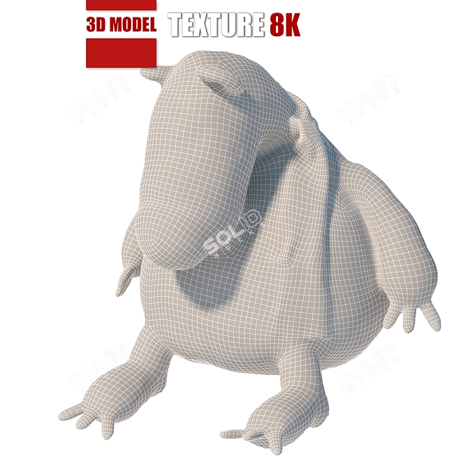Arctic Charm: Lifelike Toy Polar Bear 3D model image 4