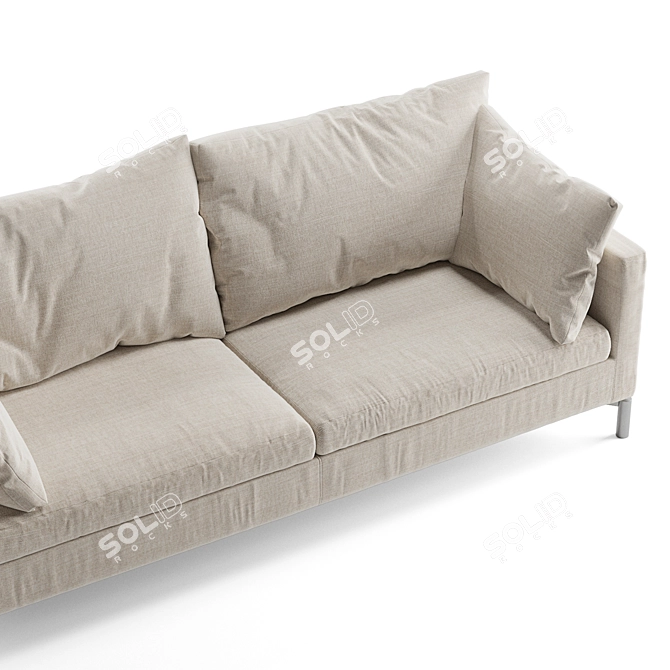 Elegant Novamobili Reef Sofa: Perfect for Two 3D model image 3