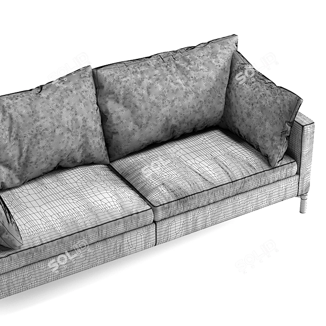 Elegant Novamobili Reef Sofa: Perfect for Two 3D model image 5