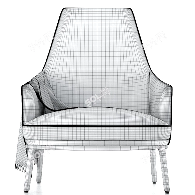 Poliform Armchair: Elegant Comfort 3D model image 4