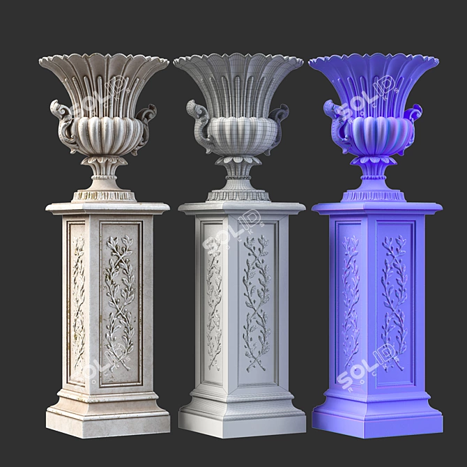 Roberto Giovannini Vase - Lowpoly 3D Model 3D model image 2