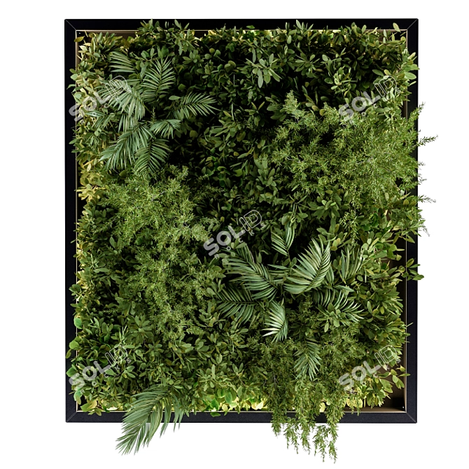 Metal Frame Vertical Garden 3D model image 1