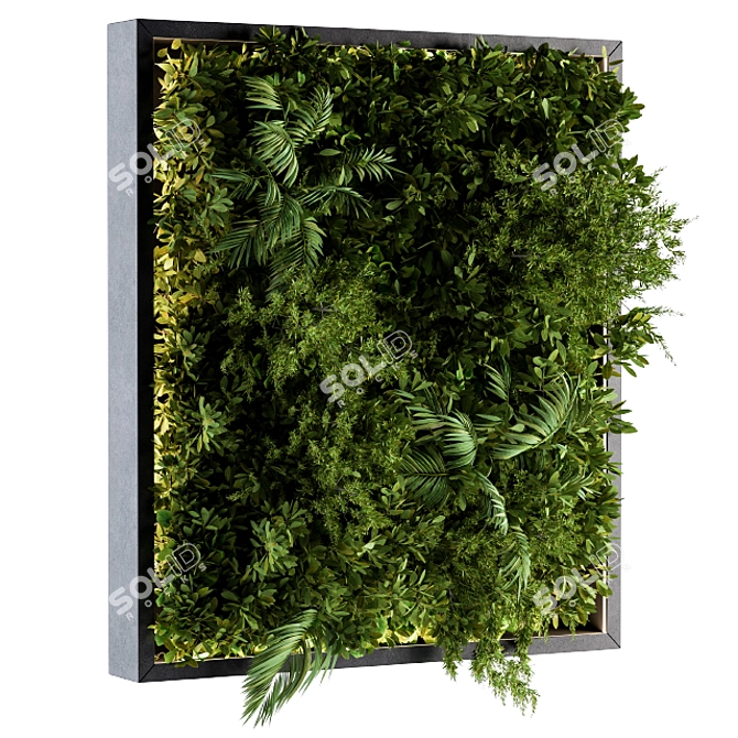 Metal Frame Vertical Garden 3D model image 4