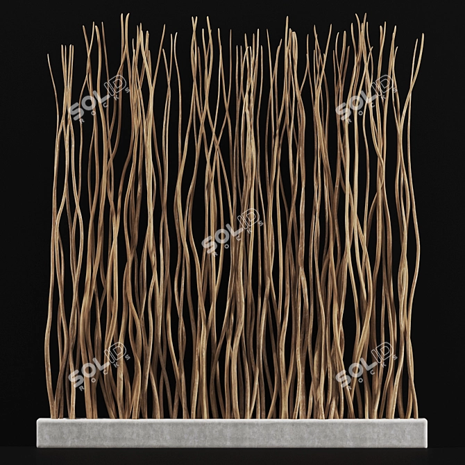 Branchy Planter: Long, Thin & Crooked 3D model image 1