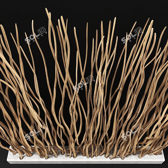 Branchy Planter: Long, Thin & Crooked 3D model image 3