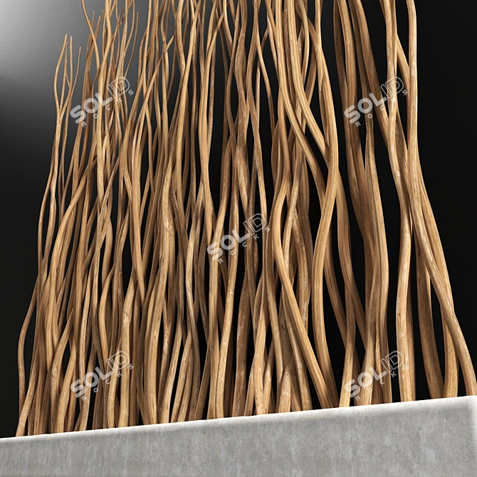 Branchy Planter: Long, Thin & Crooked 3D model image 4