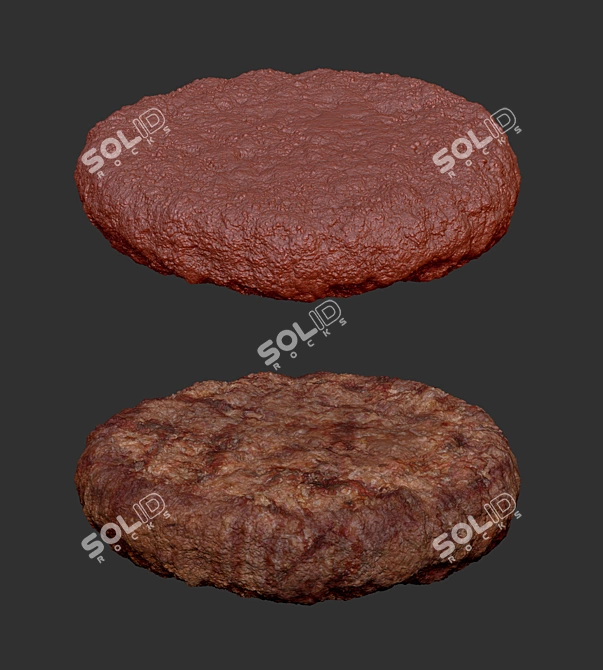 Title: Delicious Gourmet Burger Kit 3D model image 5