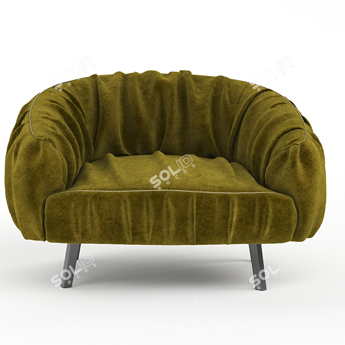 Modern Armchair with 2015 Design 3D model image 2