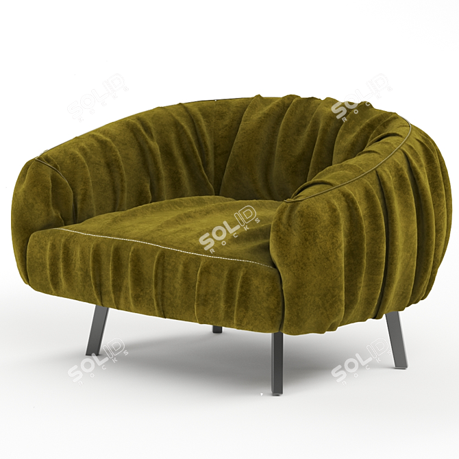 Modern Armchair with 2015 Design 3D model image 3