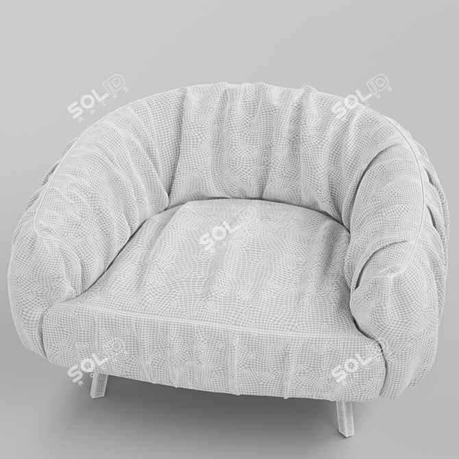 Modern Armchair with 2015 Design 3D model image 5