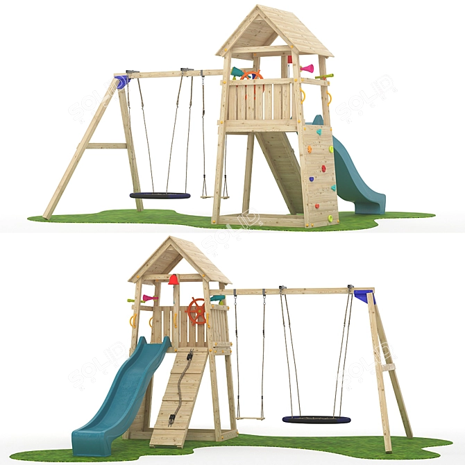 Belvedere Game Complex: Versatile Outdoor Fun 3D model image 1