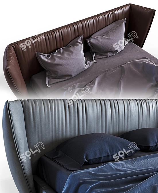 Elegant Sedona Bed: Busnelli High Version 3D model image 3