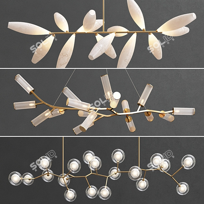 Modern Branch Lighting Collection 3D model image 1