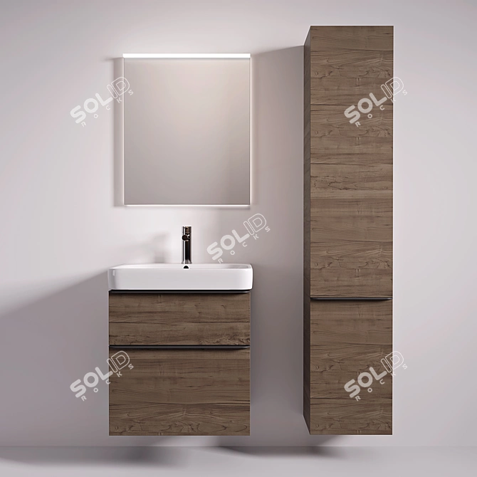 Geberit Smyle Washbasin: Elegant and Functional 3D model image 1