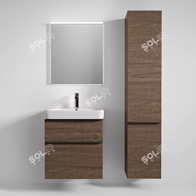 Geberit Smyle Washbasin: Elegant and Functional 3D model image 5