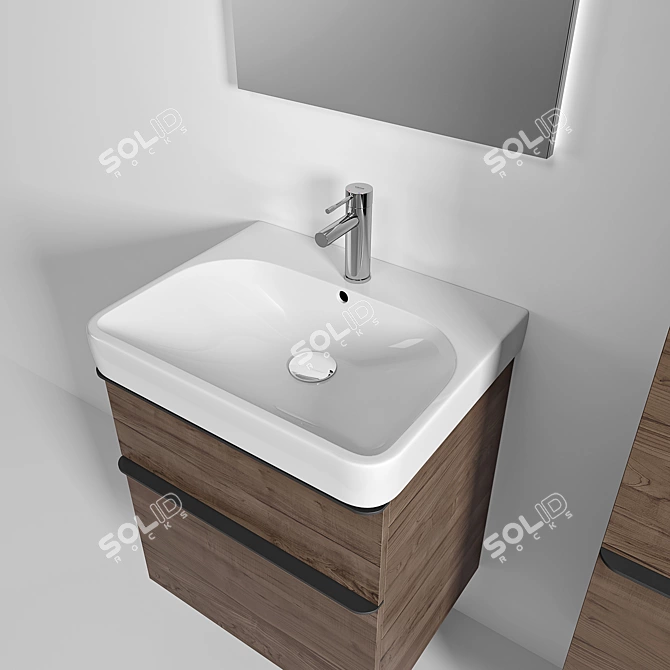 Geberit Smyle Washbasin: Elegant and Functional 3D model image 6