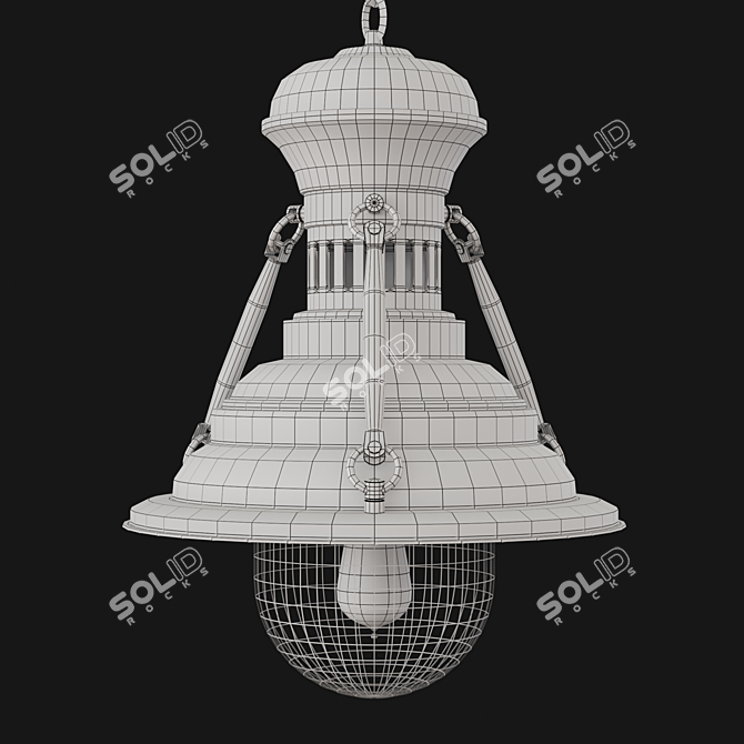 Title: London Industrial Pendant Lamp 3D model image 2