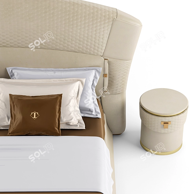 Turri Vogue Bed Set - Elegant Italian Furniture Set 3D model image 10