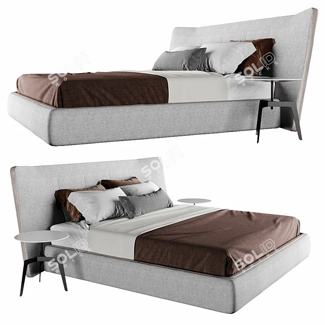 Modern Rever Poliform Bed 3D model image 2