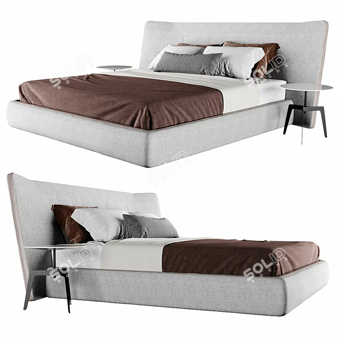 Modern Rever Poliform Bed 3D model image 3