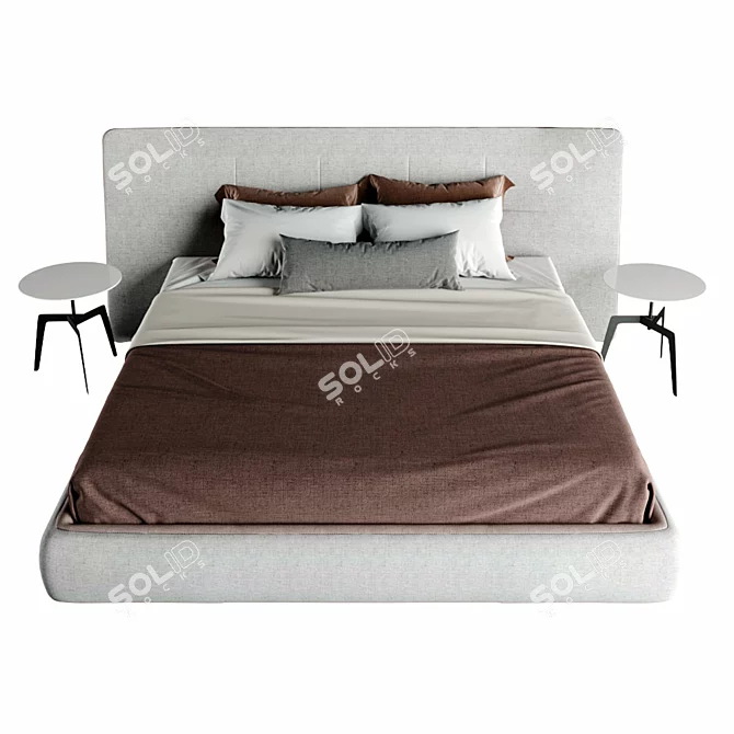 Modern Rever Poliform Bed 3D model image 4