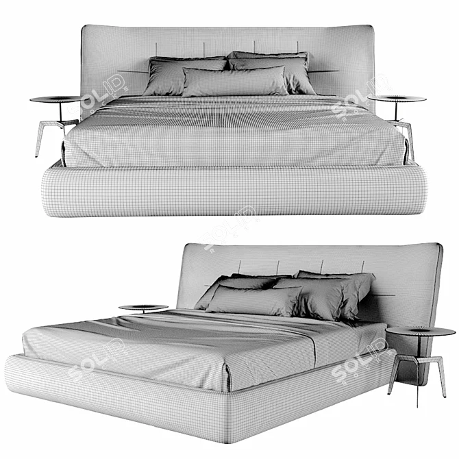 Modern Rever Poliform Bed 3D model image 5