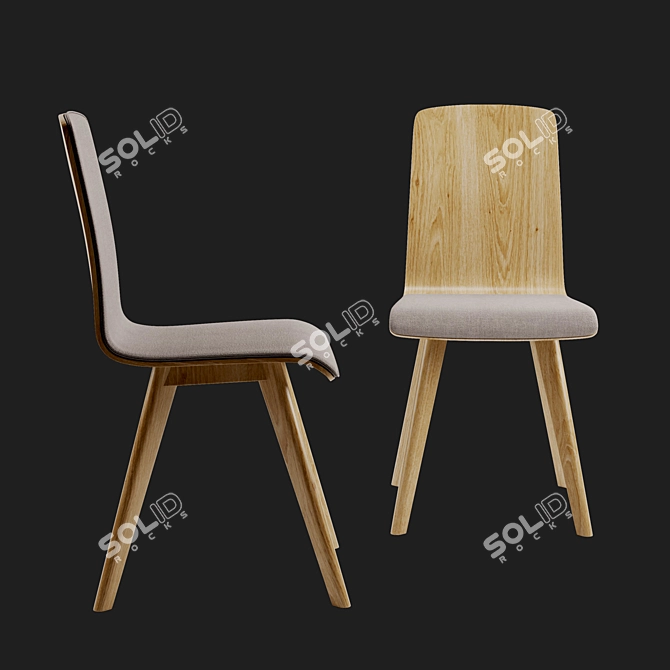 LINO FG DESIGN A-1602/1605 - Stylish 3D Chair 3D model image 2