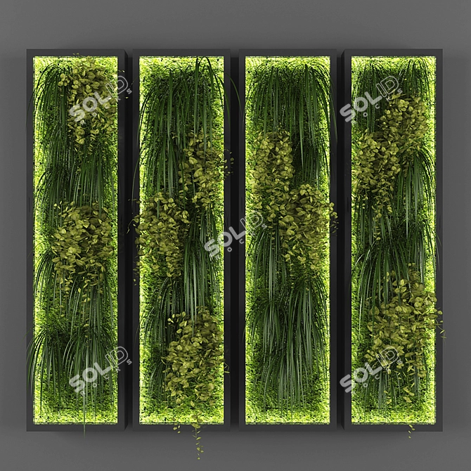 Polys Vertical Garden: Fresh, Green, and Stylish 3D model image 1