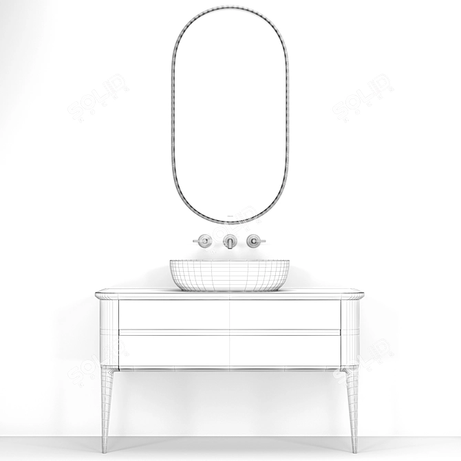 Modern Bathroom Vanity Set LIEM 3D model image 4