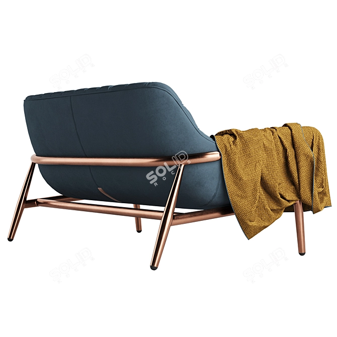 Elegant Italian Handmade Jade Sofa 3D model image 4