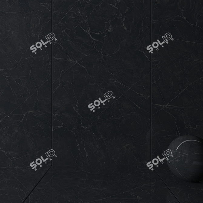 Mozart Black Wall Tiles: Elegant Multi-Texture Solution 3D model image 2