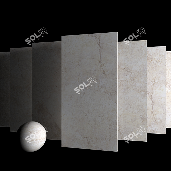  Ottomano Ivory Marble Set 3D model image 3