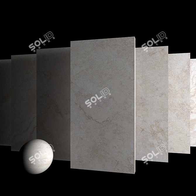 Elegant Ivory Marble Set 3D model image 3