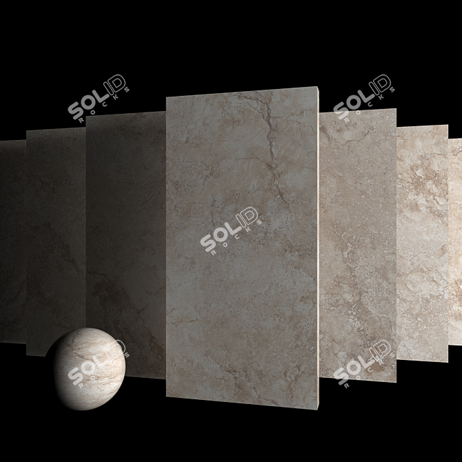 Luxury Ottomano Sand Marble Set 3D model image 3