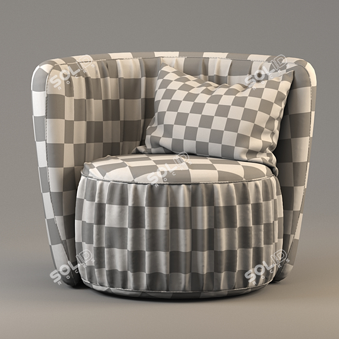 Elegant Comfort Armchair 3D model image 5