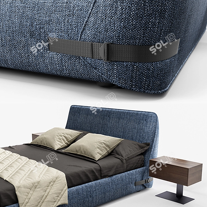 Tape Bed: A Cozy Oasis of Comfort 3D model image 2