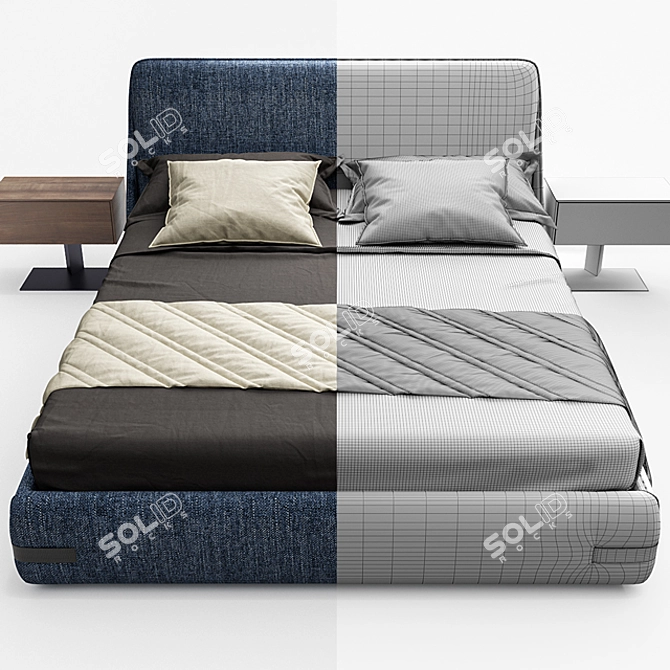 Tape Bed: A Cozy Oasis of Comfort 3D model image 3