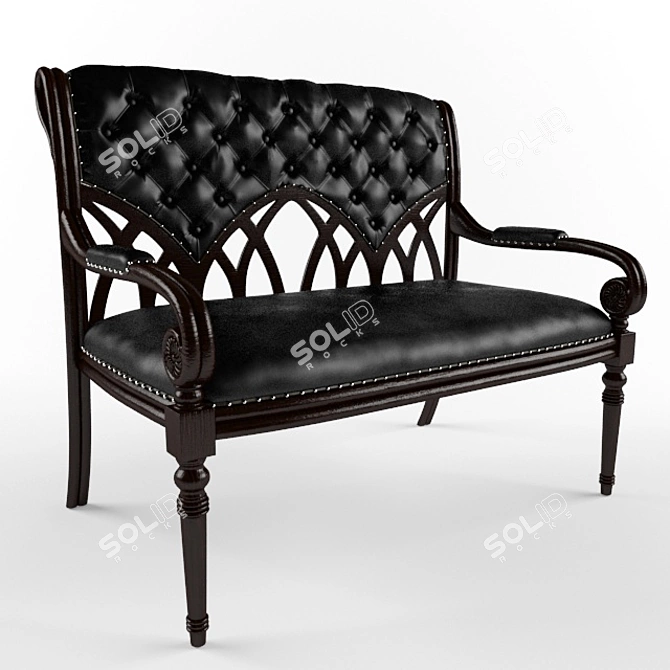 Avanti Albion Leather Sofa 3D model image 1